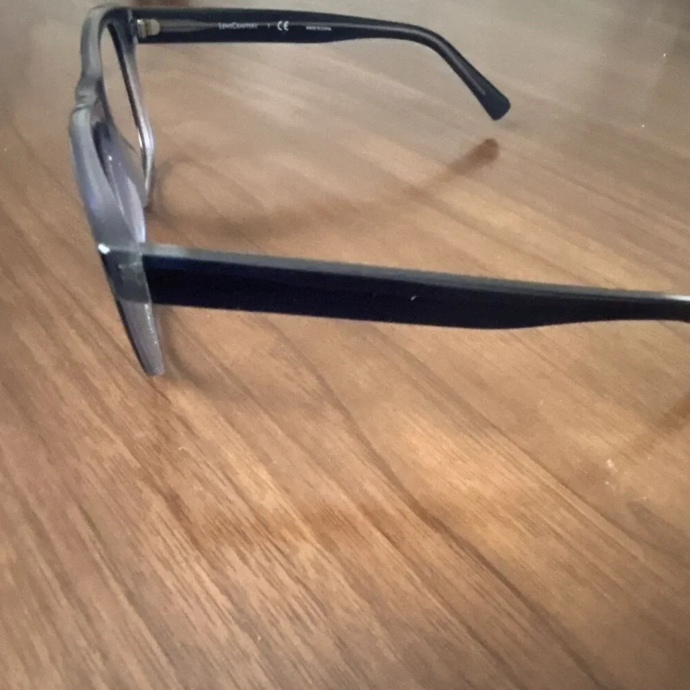 LensCrafters EC2002 Blue Rectangular Full Rim Plastic Eyeglass Frames 54-18-140